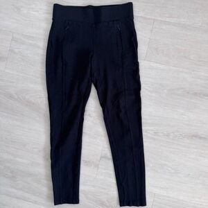 Ann Taylor LOFT Black Leggings S Pull On Zip Pocket